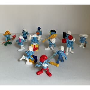 Lot of 13 Vintage 2011 Smurfs McDonald’s Happy Meal Toys | Peyo Figures